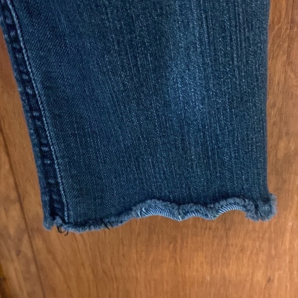 Destroyed Corset Waist Skinny Zipper/Button Fly Denim Jeans Darkwash Size 9 Jr - Picture 9 of 16